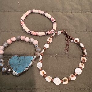 Turquoise and Shell Women's Jewelry Set